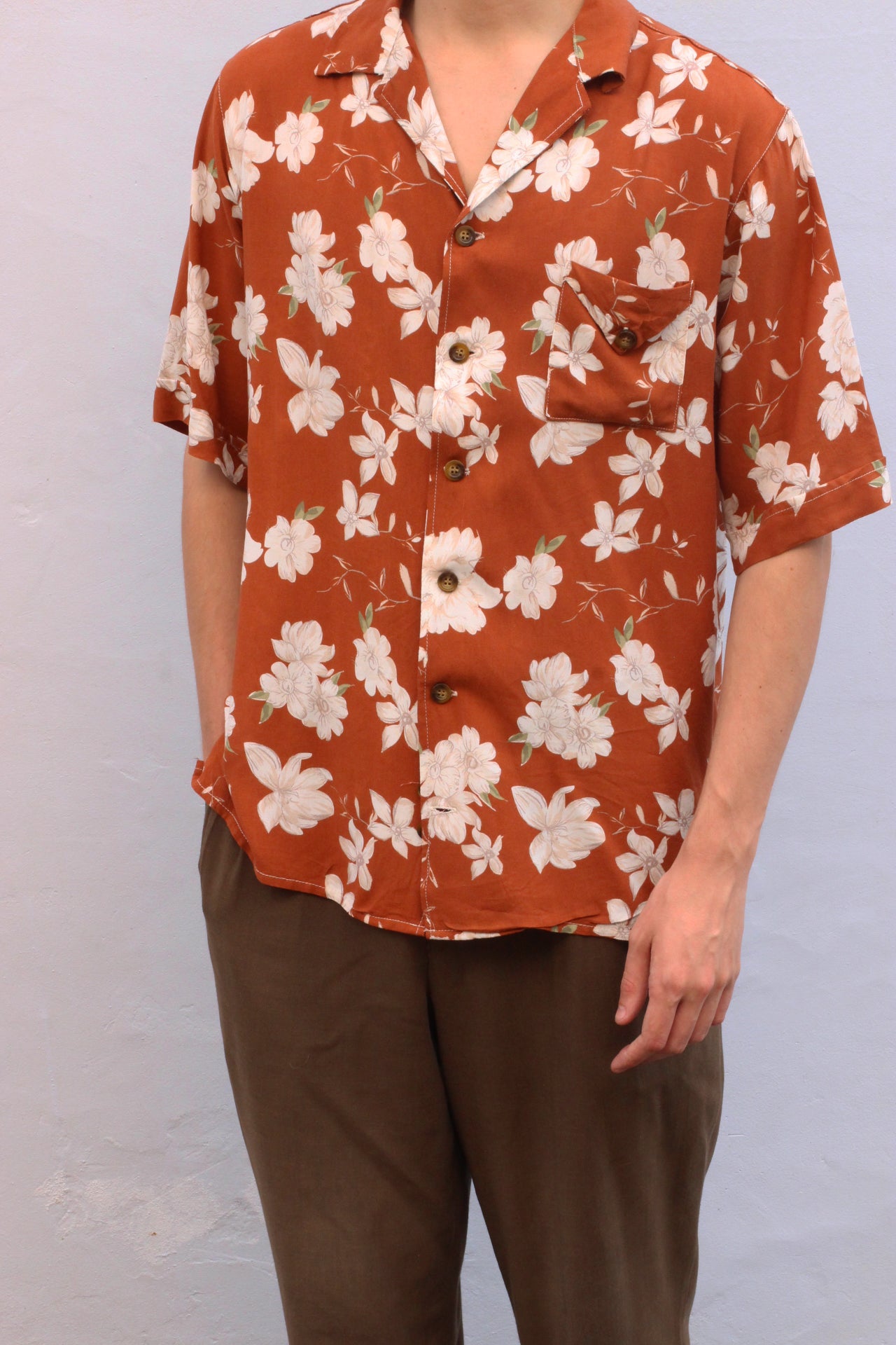 Burnt Orange Viscose Bowler