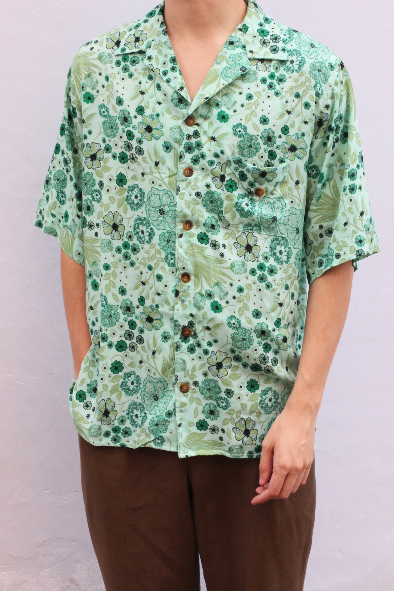Aqua Green Viscose Bowler