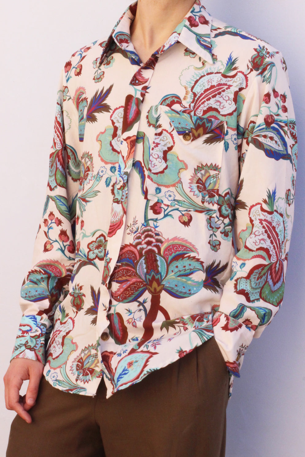 Off-White Spanish Cotton Paisley Shirt