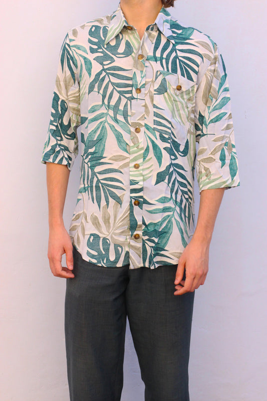 Aqua Leaf Viscose Bowler