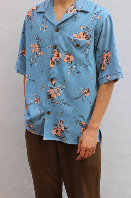 Baby Blue Floral Bowler