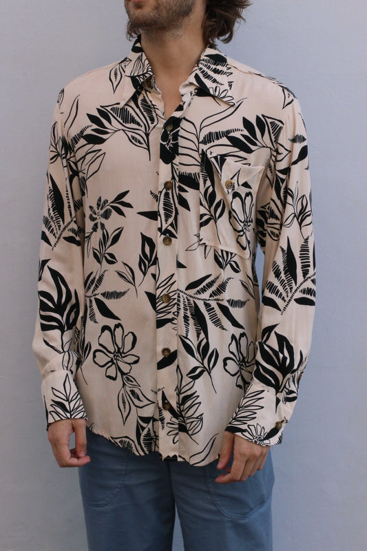 Cream Floral Long Sleeve