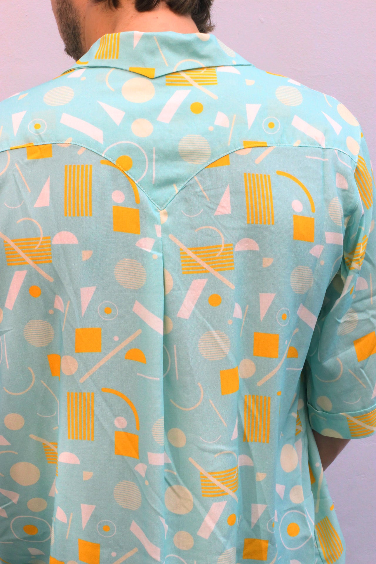 Cyan Retro Wallpaper Viscose Bowler