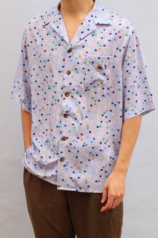 Lavender Polka Viscose Bowler